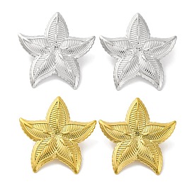 304 Stainless Steel Starfish Stud Earrings