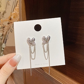 Alloy Rhinestone Dangle Earrings for Women, with 925 Sterling Silver Pins