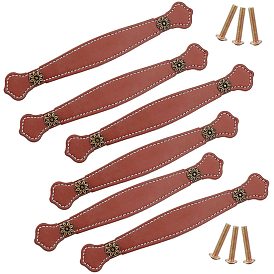 Poignées de tiroir en cuir pu, pour accessoires de remplacement de sangles de tiroir d'armoire