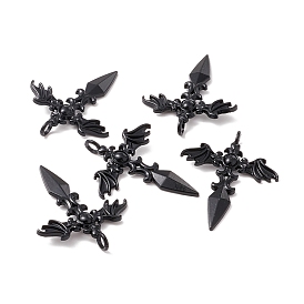 Gothic Style Alloy Pendents, Sword with Wing