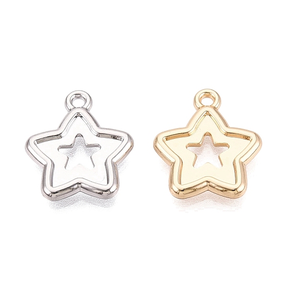 Подвески из сплава , звезды прелести, стойки покрытие, без кадмия, без никеля и без свинца