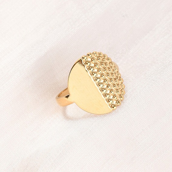 304 открытые манжеты из нержавеющей стали для женщин, плоско-круглые, ионное покрытие (ip)