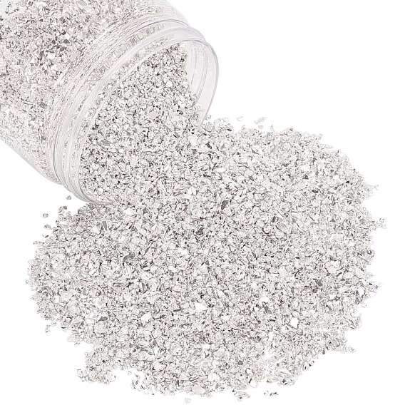 Perles de copeaux de verre, sans trou, accessoires nail art de décoration