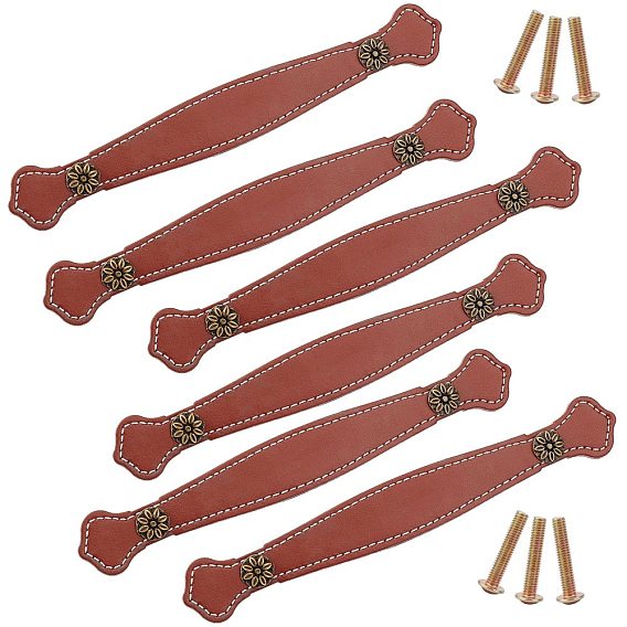 PU Leather Drawer Handles, for Cabinet Drawer Straps Replacement Accessories