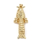 Brass Pendants, Mantis Shrimp Charms, Rack Plating, Long-Lasting Plated, Cadmium Free & Lead Free