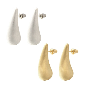 Серьги-гвоздики из латуни в форме каплевидной формы