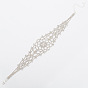 Collier floral étincelant avec diamant et design creux pour la mode discothèque - n
