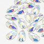 Sew on Rhinestone, K9 Glass Rhinestone, Two Holes, Garments Accessories, Random Color Back Plated, Faceted, Drop