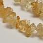 Chip Natural Citrine Beads Strands, Dyed & Heated, 5~8x5~8mm, Hole: 1mm, 34 inch