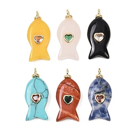 Драгоценный камень подвески, подвески в виде рыбок с латунной микрофиброй и фианитами, долговечный, реальный 18 k позолоченный, без кадмия и без свинца