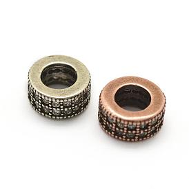 Micro cuivres ouvrent note AAA billes de zircone cubique, sans cadmium et sans nickel et sans plomb, plat rond