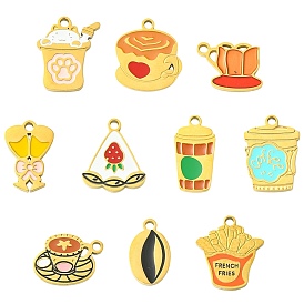 10шт 10 стили 304 подвески из нержавеющей стали, с эмалью, ионное покрытие (ip), золотые, разнообразные