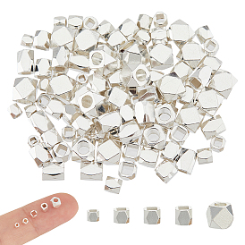 100 шт. 5 стили латунные бусины-проставки, долговечный, граненые колонки