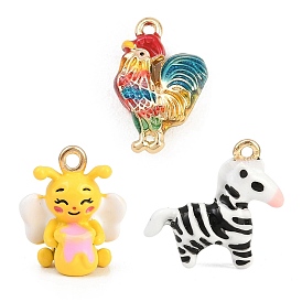 Подвески из эмали и сплава, золотые