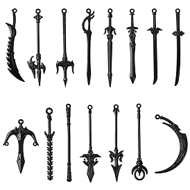 30 шт 15 стили сплав большие подвески, меч прелести