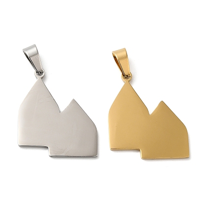 304 подвески из нержавеющей стали, штамповка пустой метки, очарование дома