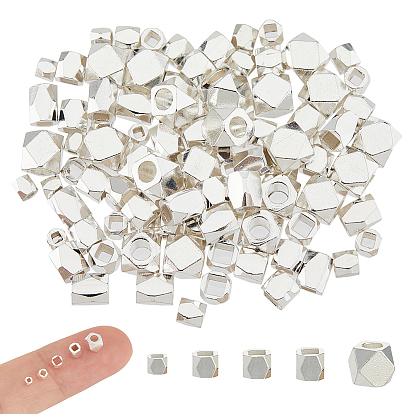 100 шт. 5 стили латунные бусины-проставки, долговечный, граненые колонки