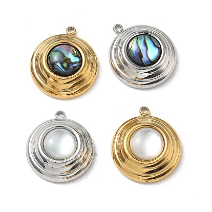 Природные подвески оболочки, 304 из нержавеющей стали плоские круглые прелести