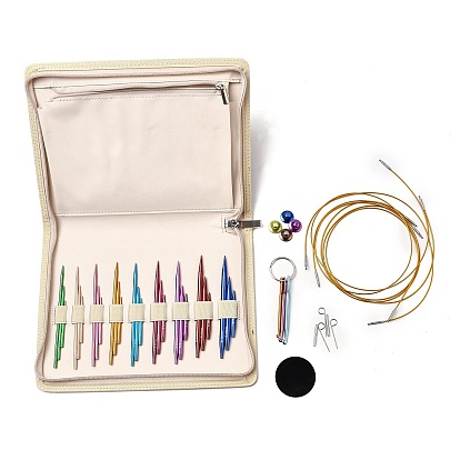 Набор инструментов для ручного вязания своими руками для начинающих, с футляром для хранения, набор алюминиевых штифтов, стальной проволоки