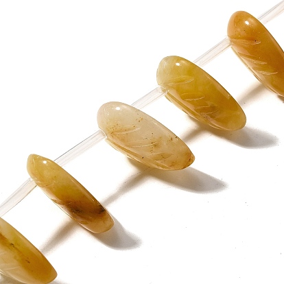 Природный Топаз нефрита бисер нитей, лист, Топ пробуренной