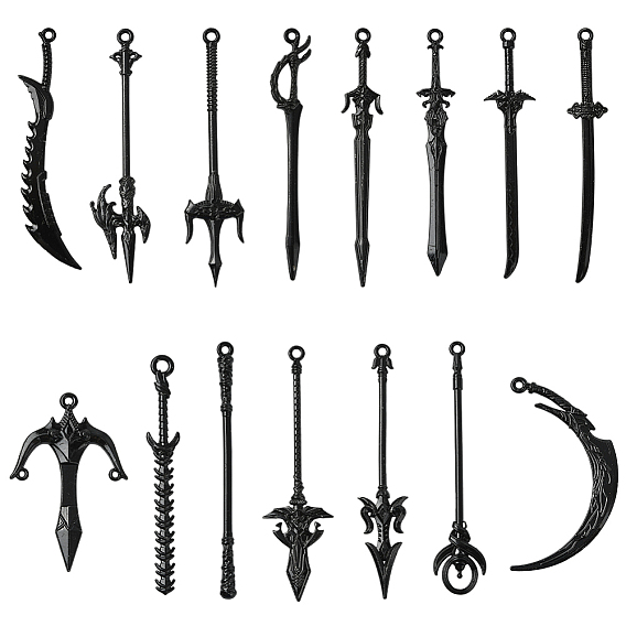 30 шт 15 стили сплав большие подвески, меч прелести