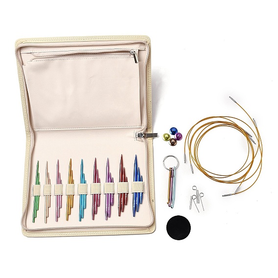 Набор инструментов для ручного вязания своими руками для начинающих, с футляром для хранения, набор алюминиевых штифтов, стальной проволоки