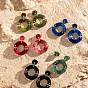 Acrylic Stud Dangle Earrings for Women, Round