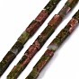 Natural Unakite Beads Strands, Cuboid