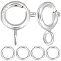 20 шт. 925 пружинные кольцевые застежки из стерлингового серебра, с 20 открытыми соединительными кольцами