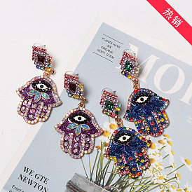 Spooky and Fun Halloween JURAN Hand-shaped Earrings with Bold European-style Danglers