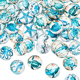 Кабошоны из стекла, полукруглые / купольные