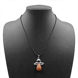 Ожерелья-подвески с подвесками из натуральных и синтетических драгоценных камней «ангел»