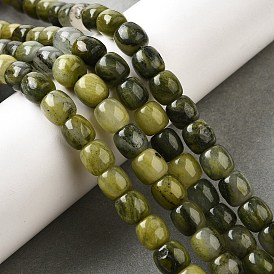 Natural Xinyi Jade/Chinese Southern Jade Beads Strands, Barrel