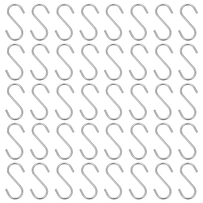 60шт 304 крючки S-образной формы из нержавеющей стали
