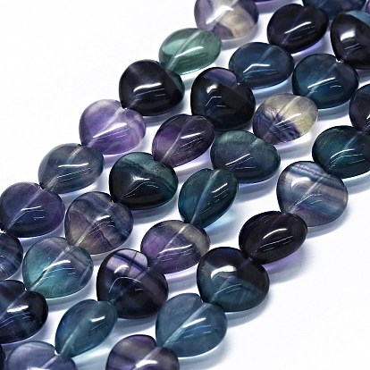 Natural Fluorite Beads Strands, Heart