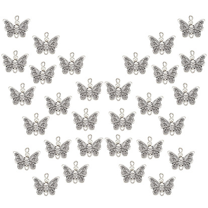 30 шт. подвески из сплава в тибетском стиле, с медными петлями, бабочка