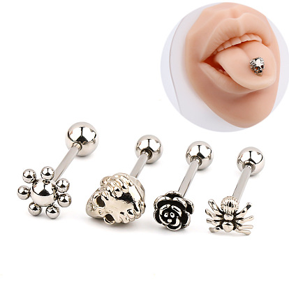 316l лабретт из нержавеющей стали без резьбы, козелок шпилька, прямая серьга-штанга, цвет нержавеющей стали