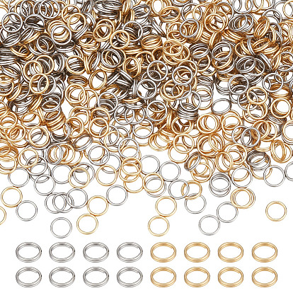 600шт. 2 цвета 304 разъемные кольца из нержавеющей стали, кольца с двойной петлей