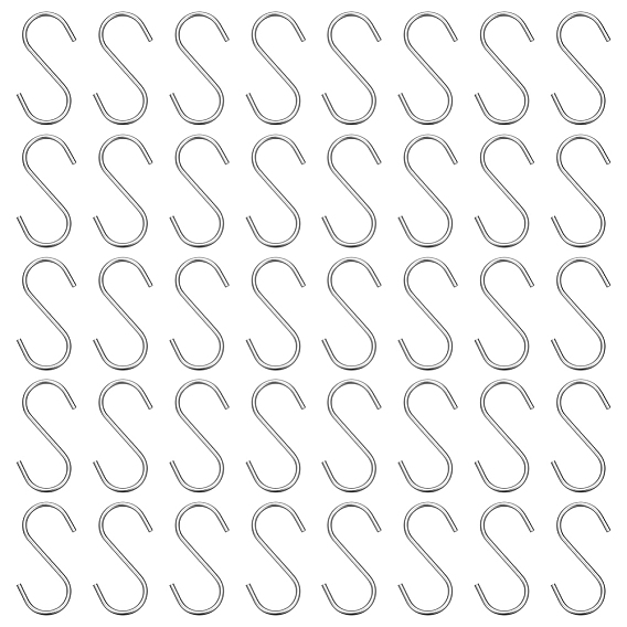 60шт 304 крючки S-образной формы из нержавеющей стали