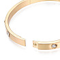 Brass Hinged Bangle with Crystal Rhinestone for Women