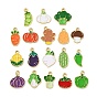 Alloy Enamel Pendants, Golden