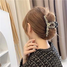 Elegant Hair Clip with Rhinestone for Ponytail or Updo - Chic and Stylish