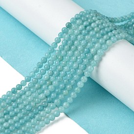 Natural Amazonite Beads Strands, Round, Grade A