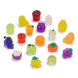 Украшения из светящихся смоляных фруктов, светится в темноте, аксессуары для кукольного домика с микро-ландшафтом, притворяясь опорными украшениями, разнообразные