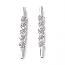 304 Stainless Steel Spacer Bar Rhinestone Settings, for Leather Cord Making Accessories, with Rhinestone Setting