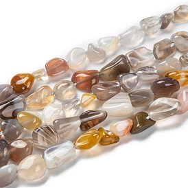 Naturelles agate Botswana chapelets de perles, nuggets, pierre tombée