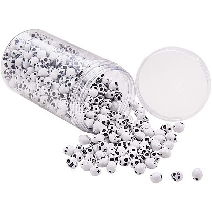 Opaque Acrylic Beads, Skull