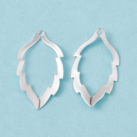 Латуни кулон, без кадмия и без свинца, полый, очарование листа