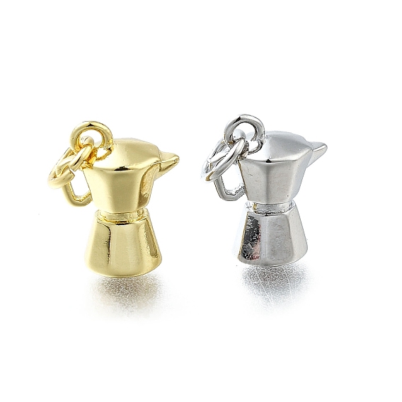 Латунные подвески, кофеварка чары, долговечный, без свинца и без кадмия, стойки покрытие, с целью перехода в кольце