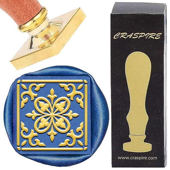 Набор сургучной печати, 1ПК золотистый тон сургучная печать твердая латунная головка, с деревянной ручкой из поликарбоната, для конвертов приглашений, подарочная карта